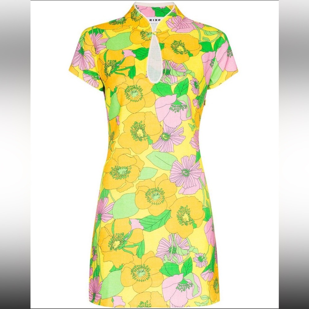 Rixo Lolita Dress in 60s Floral ☀️🍊🌸🍀 - Picture 12 of 14